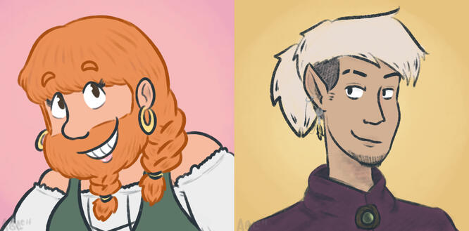 D&amp;D Characters - Richardine and Jhudni